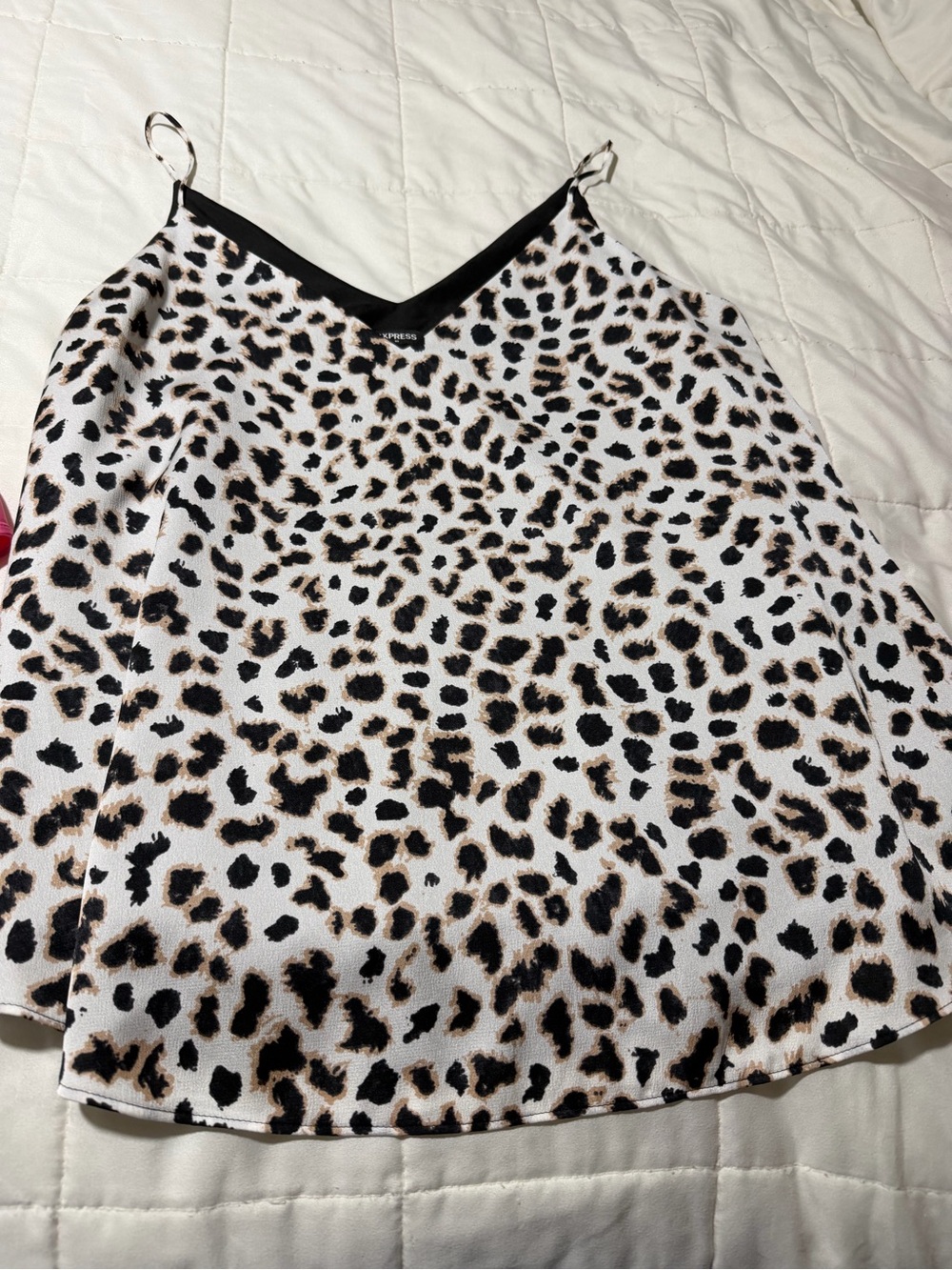 Express Leopard Print Satin tank